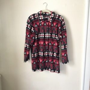 Fleece print teddy coat. Light/medium weight. Good condition. Size large.